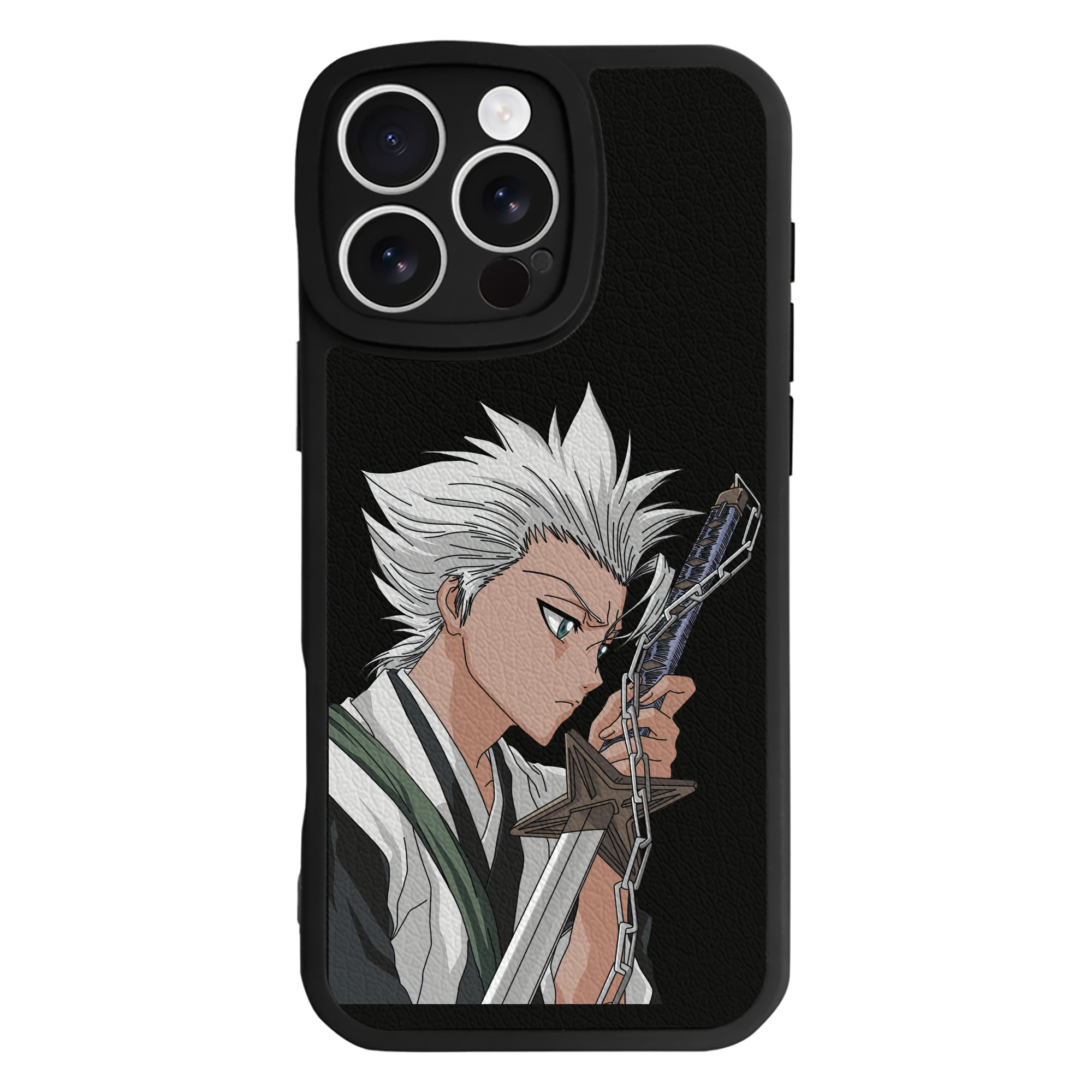 （画像用） ブリーチ 日番谷冬獅郎（ひつがや とうしろう） BLEACH Hitsugaya Toushirou 【iPhone 16シリーズ対応】シリコンスマホケース（レザー調） 材質：シリコン